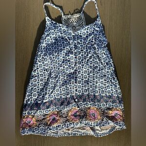 Blue Rain 100% Rayon Tank Top Size Medium Boho